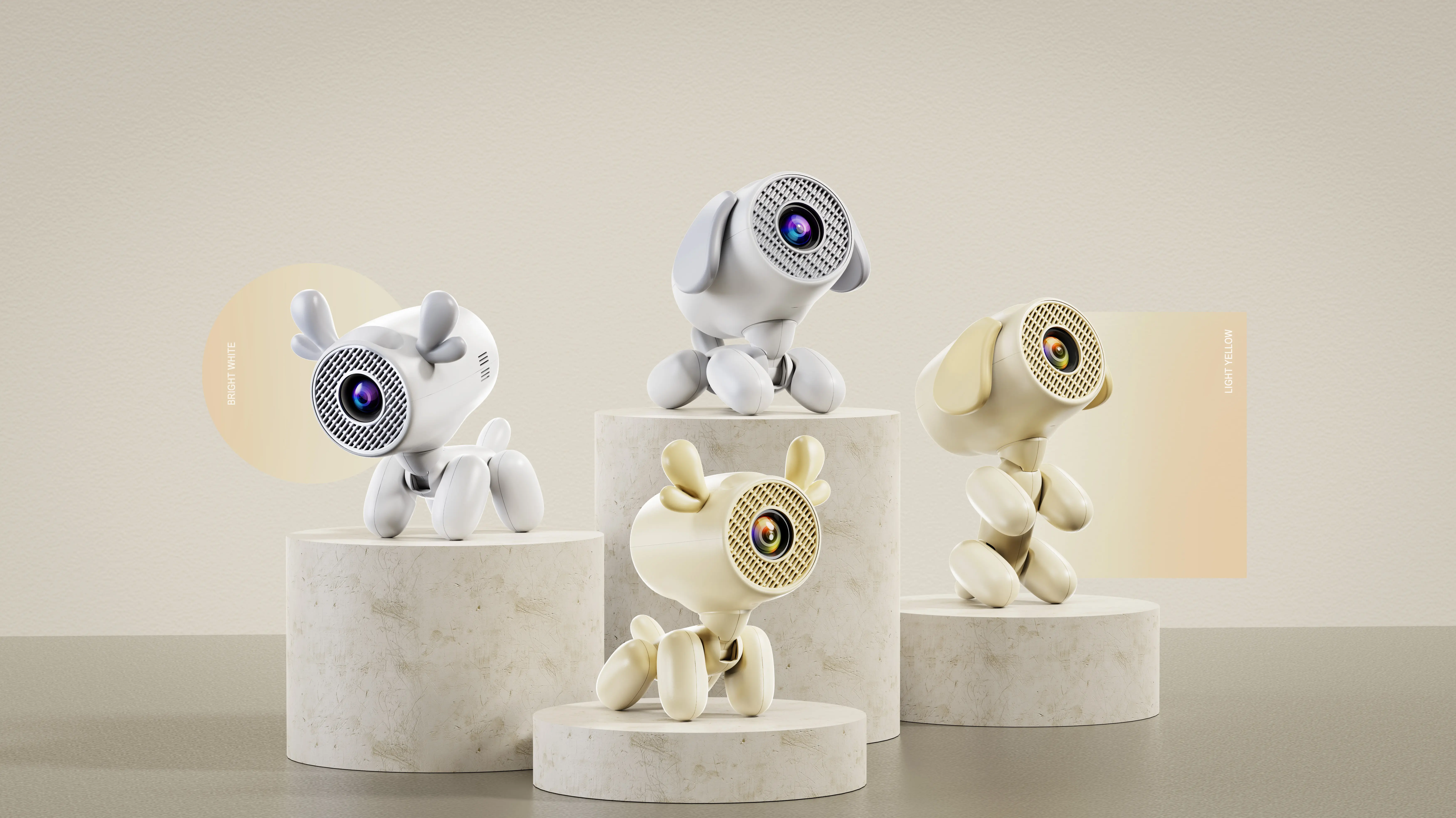 NSL02 puppy projector in multiple colors and postures