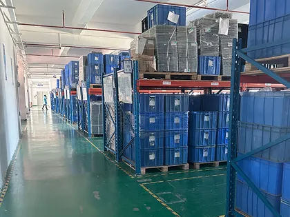 Factory material warehouse for electronic components