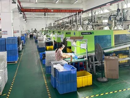Plastic injection molding equipment in the factory