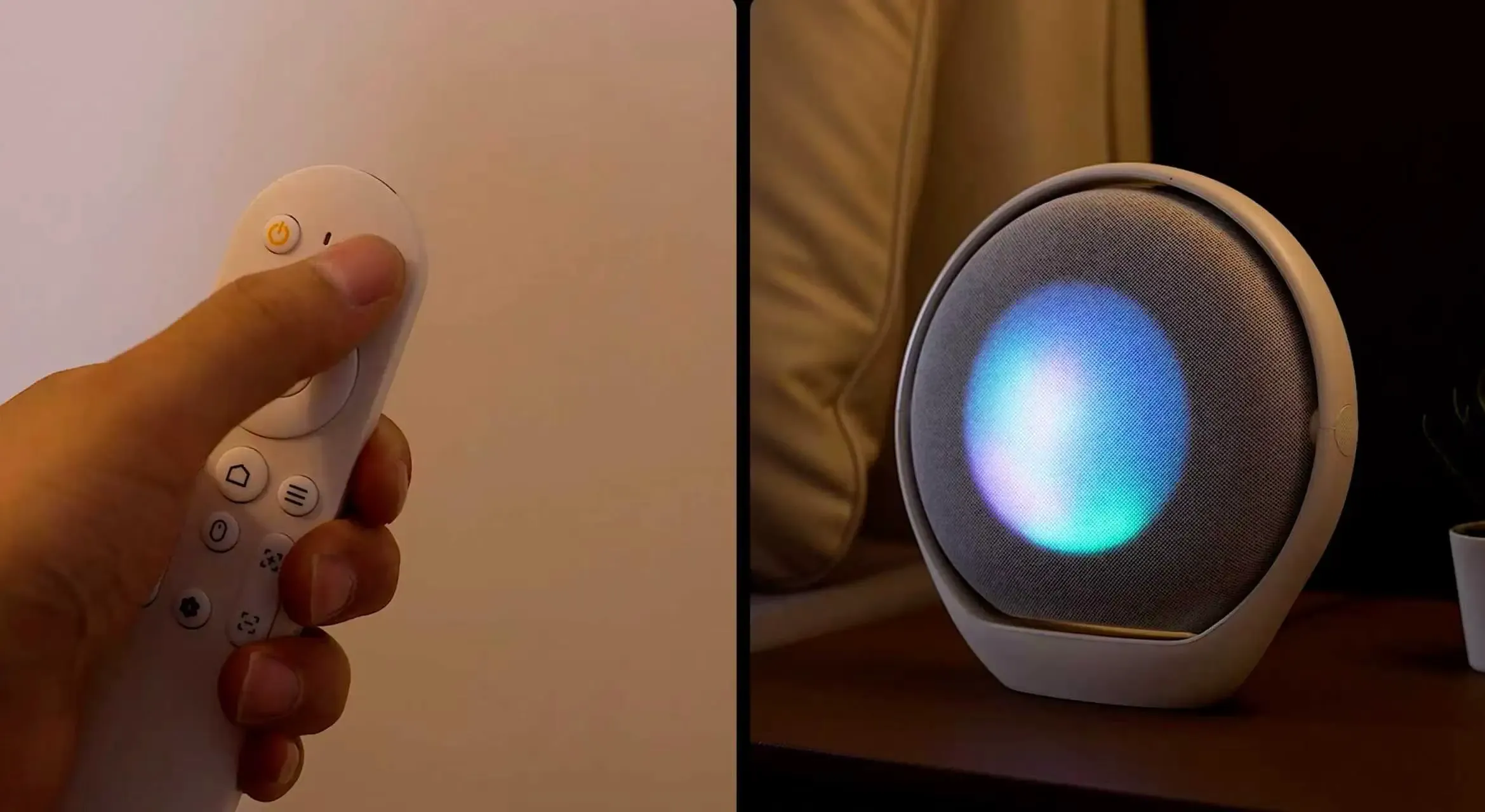 Remote control interaction and ambient light effect of the sleep device